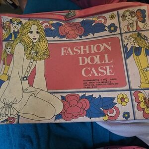Vintage Fashion Doll Case in Multicolor